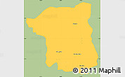 Savanna Style Simple Map of Nakhon Pathom, single color outside