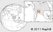 Blank Location Map of Nonthaburi, highlighted country