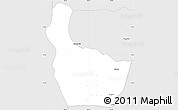 Silver Style Simple Map of Nonthaburi