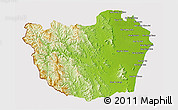 Physical 3D Map of Phetcha Buri, cropped outside