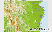 Physical 3D Map of Phetcha Buri