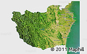 Satellite 3D Map of Phetcha Buri, single color outside