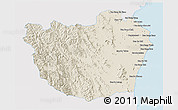 Shaded Relief 3D Map of Phetcha Buri, single color outside