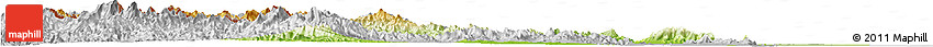 Physical Horizon Map of Phetcha Buri, lighten, desaturated