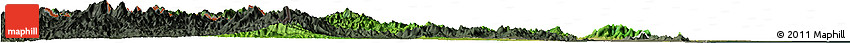 Satellite Horizon Map of Phetcha Buri, darken, semi-desaturated