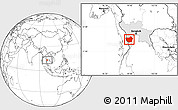 Blank Location Map of Phetcha Buri, highlighted parent region