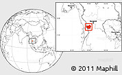 Blank Location Map of Phetcha Buri