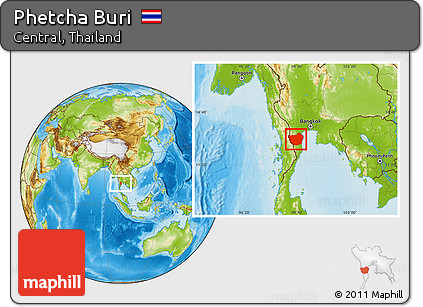 Physical Location Map of Phetcha Buri