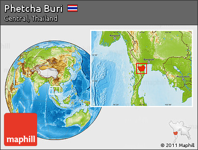 Physical Location Map of Phetcha Buri