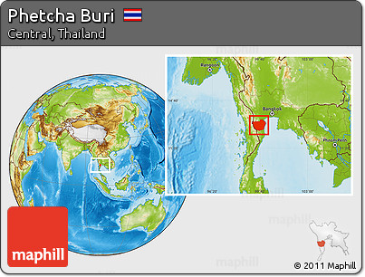 Physical Location Map of Phetcha Buri