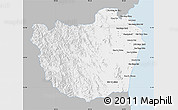 Gray Map of Phetcha Buri, single color outside