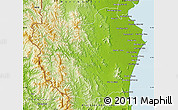 Physical Map of Phetcha Buri