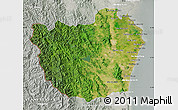 Satellite Map of Phetcha Buri, lighten, semi-desaturated