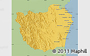 Savanna Style Map of Phetcha Buri, single color outside