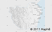 Silver Style Map of Phetcha Buri, single color outside