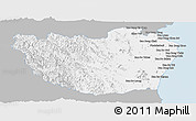 Gray Panoramic Map of Phetcha Buri, single color outside