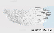 Silver Style Panoramic Map of Phetcha Buri, single color outside