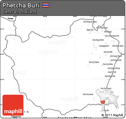 Blank Simple Map of Phetcha Buri