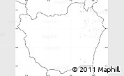 Blank Simple Map of Phetcha Buri, no labels
