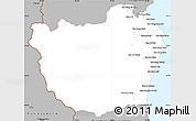 Gray Simple Map of Phetcha Buri