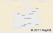 Classic Style 3D Map of Phranakhon Si Ayutthaya, single color outside