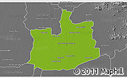 Physical 3D Map of Phranakhon Si Ayutthaya, desaturated