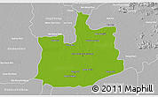 Physical 3D Map of Phranakhon Si Ayutthaya, lighten, desaturated