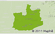 Physical 3D Map of Phranakhon Si Ayutthaya, lighten