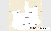 Classic Style Simple Map of Phranakhon Si Ayutthaya, single color outside