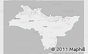 Gray 3D Map of Prachin Buri, single color outside