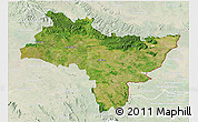 Satellite 3D Map of Prachin Buri, lighten