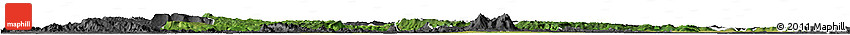 Satellite Horizon Map of Prachin Buri, darken, desaturated