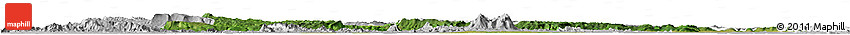 Satellite Horizon Map of Prachin Buri, lighten, desaturated