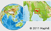 Physical Location Map of Prachin Buri