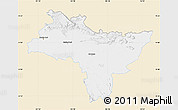 Classic Style Map of Prachin Buri, single color outside