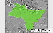 Political Map of Prachin Buri, desaturated