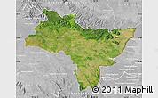 Satellite Map of Prachin Buri, lighten, desaturated