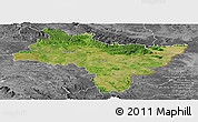 Satellite Panoramic Map of Prachin Buri, desaturated