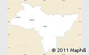 Classic Style Simple Map of Prachin Buri, single color outside