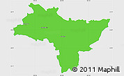 Political Simple Map of Prachin Buri, single color outside
