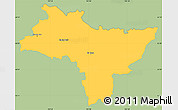 Savanna Style Simple Map of Prachin Buri, single color outside