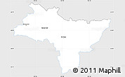 Silver Style Simple Map of Prachin Buri, single color outside