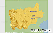 Savanna Style 3D Map of Ratchaburi, single color outside