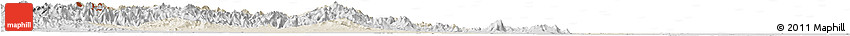 Shaded Relief Horizon Map of Ratchaburi, desaturated