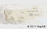 Shaded Relief Panoramic Map of Ratchaburi, lighten