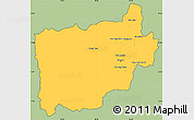 Savanna Style Simple Map of Ratchaburi, cropped outside