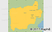 Savanna Style Simple Map of Ratchaburi, single color outside