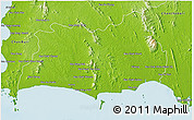 Physical 3D Map of Rayong