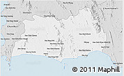 Silver Style 3D Map of Rayong