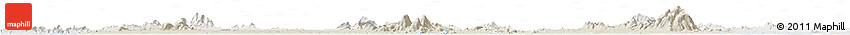 Shaded Relief Horizon Map of Rayong, lighten